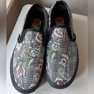 *NEW* Vans WMNS classic slip-on stackform tapestry floral black